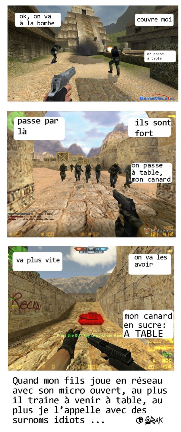 e sport,à table,difficulté